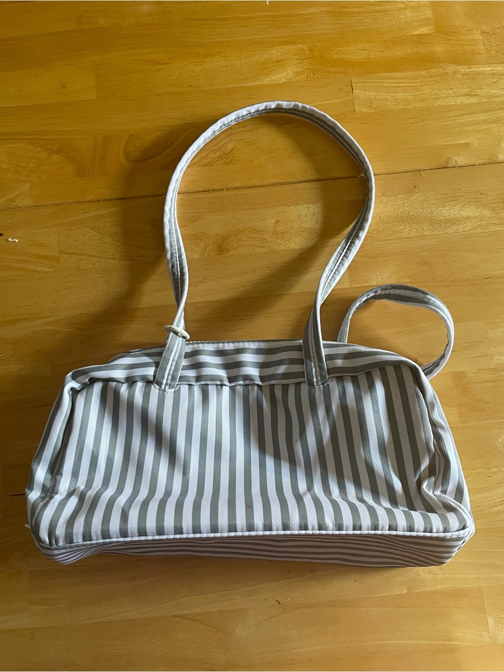 Striped bowler bag- small